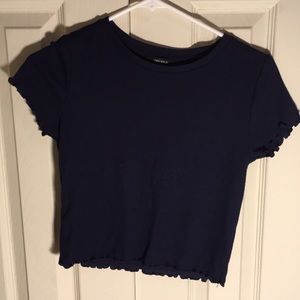 Forever 21 Lettuce Edge Crop Top